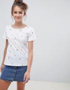 Only Palm Printed T-shirt - White