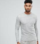 Selected Homme Tall High Neck Sweat - Gray