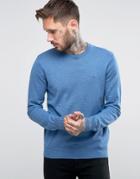 Armani Jeans Sweater With Crew Neck & Logo In Blue - Blue