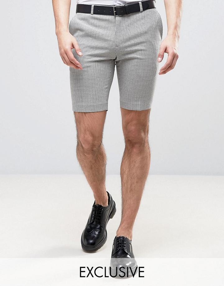Heart & Dagger Smart Shorts In Summer Dogstooth - Gray