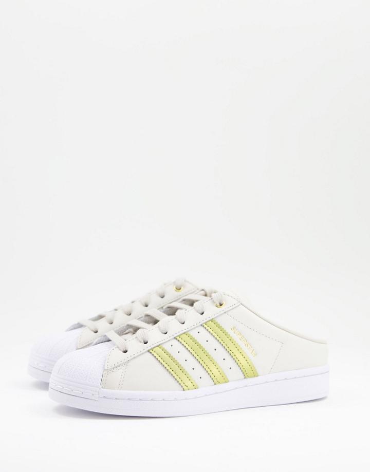 Adidas Originals Superstar Mules In Off White