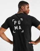 Puma Training Back Logo T-shirt In Black