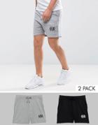 Jack & Jones Core Sweat Shorts 2 Pack Save - Multi
