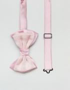 Asos Double Layer Bow Tie In Pink - Pink