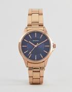 Sekonda 2457 Bracelet Watch With Blue Dial And Rose Gold Case - Blue
