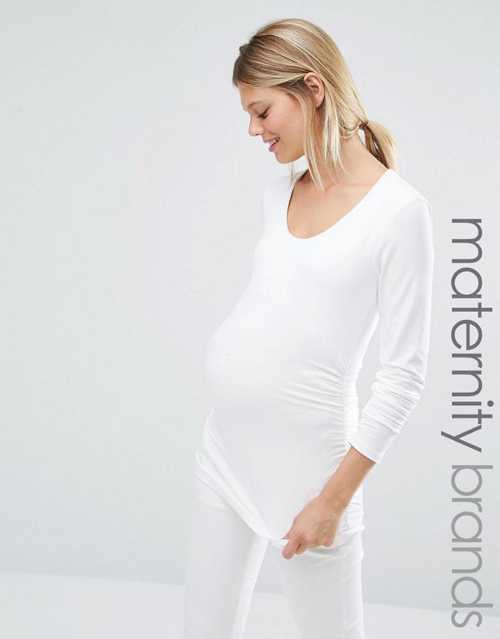 Isabella Oliver Scoop Top - White