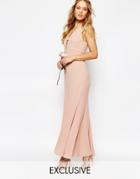 Fame And Partners Everland Maxi Dress With Fishtail - Lotus Pink