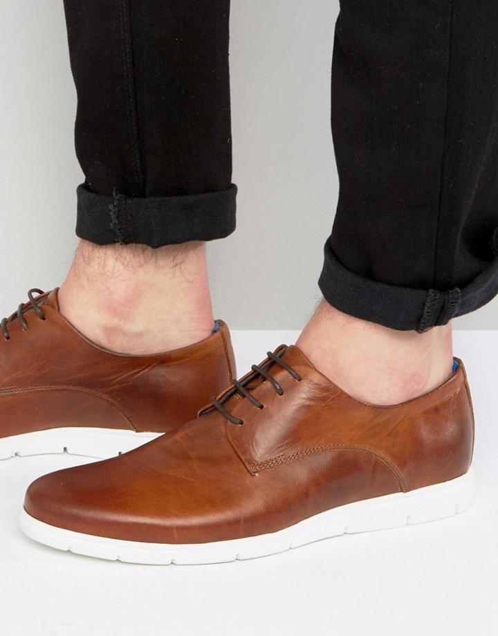 Dune Barny Leather Shoe - Brown