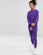 Asos Tracksuit Oversized Sweatshirt/skinny Jogger In Purple - Purple