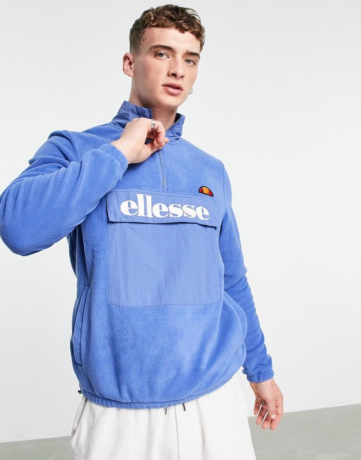 Ellesse Quarter Zip Fleece In Blue-blues
