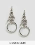 Regal Rose Meryll Snake Ring Earrings - Silver