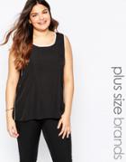 Junarose Plus Sissa Top With Contrast Piping - Black