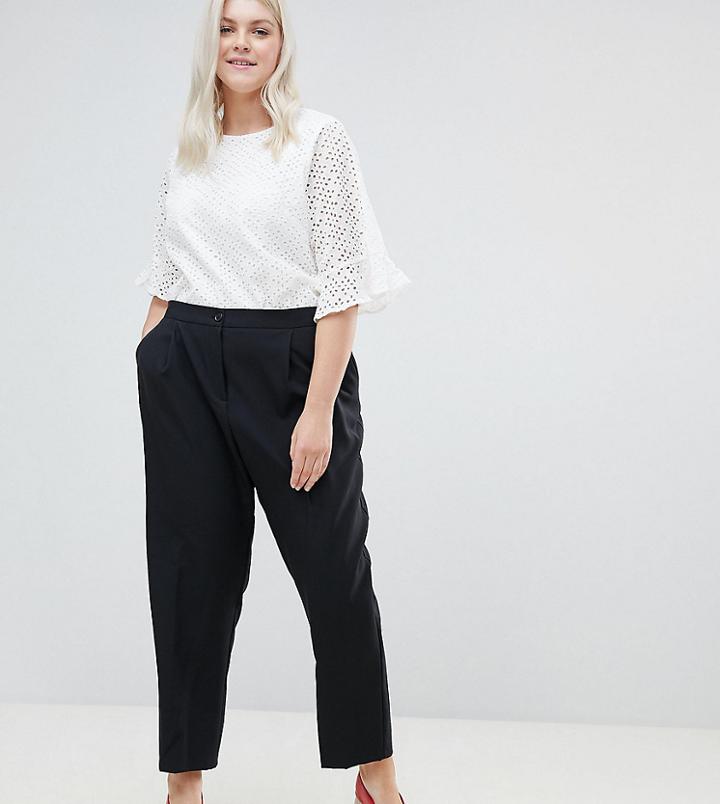 Asos Design Curve Elasticated Clean Tapered Pants