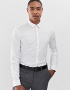 Celio Slim Fit Smart Shirt In White - White