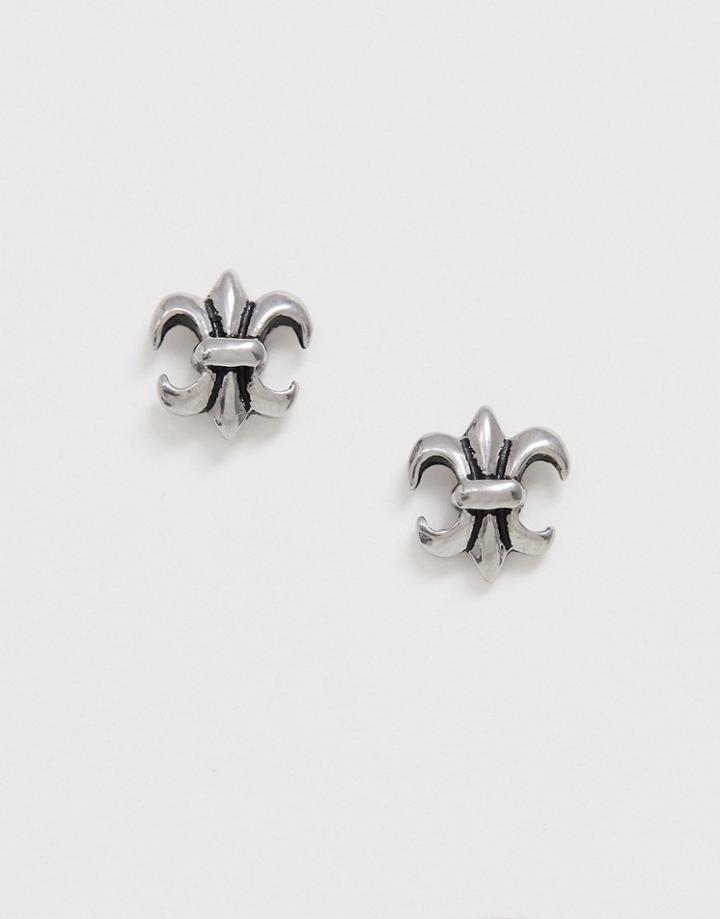 Seven London Crest Studs In Silver