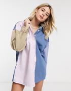 In The Style X Olivia Bowen Contrast Collar Shirt In Multi