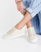 Topshop Camden Lace Up Sneakers In Taupe-neutral