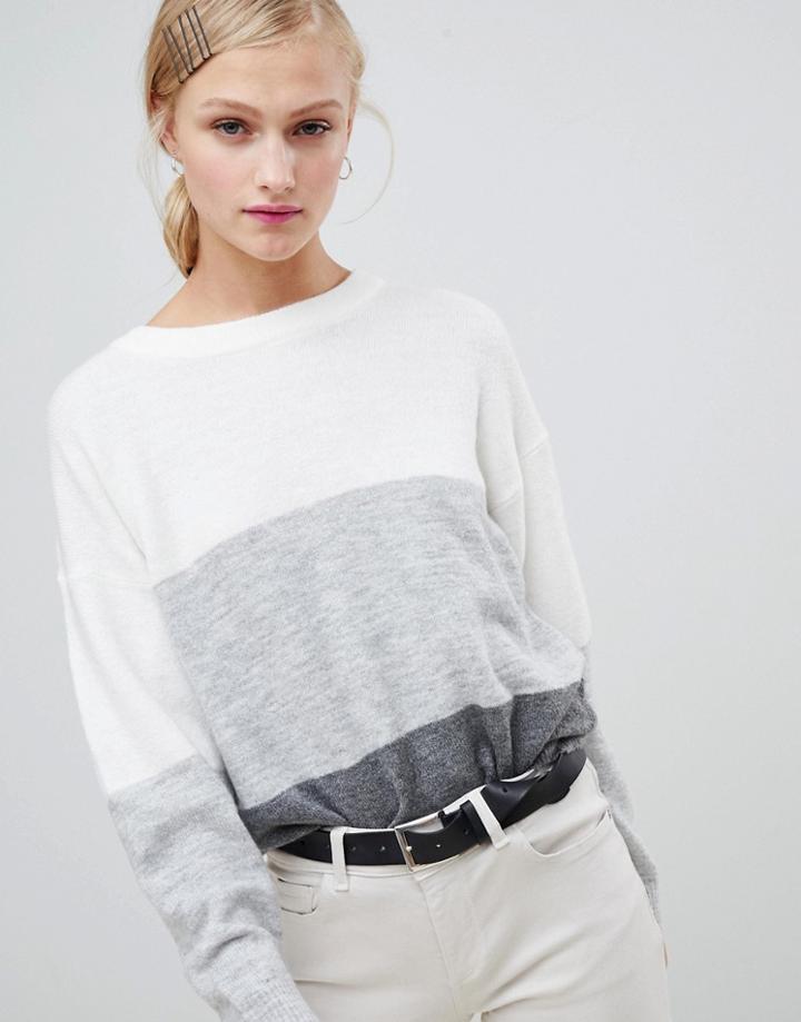 Jdy Block Stripe Sweater - Multi