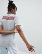 New Era Nba Miami Heat T-shirt With Back Print In Gray - Gray