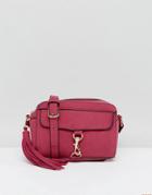 Yoki Crossbody Bag With Buckle Front Detail - Pink