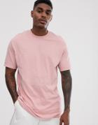 Bershka Join Life T-shirt In Pale Pink - Pink