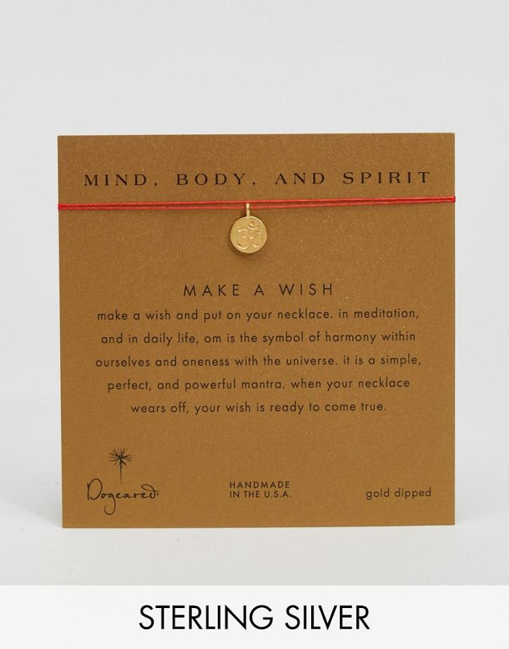 Dogeared Gold Plated Mind Body Spirit Make A Wish Necklace