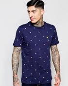 Lyle & Scott T-shirt With Multi Color Polka Dot In Navy - Navy