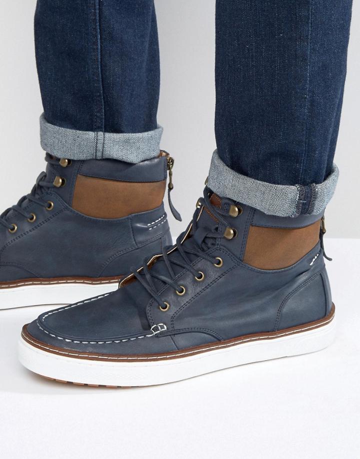Call It Spring Larmour Laceup Boots - Navy