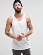 Only And Sons Skater Fit Tank - White