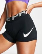 Nike Pro Training Grx 3 Inch Booty Shorts In Black