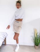 Local Heroes A-line Mini Skirt In Corduroy With Logo-neutral