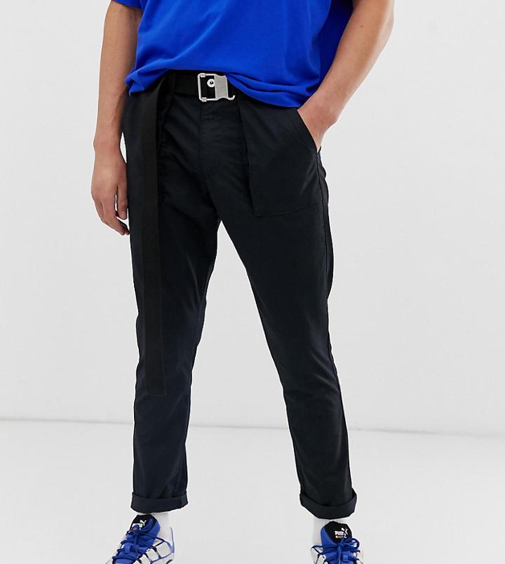 Collusion Tapered Fit Chino In Black