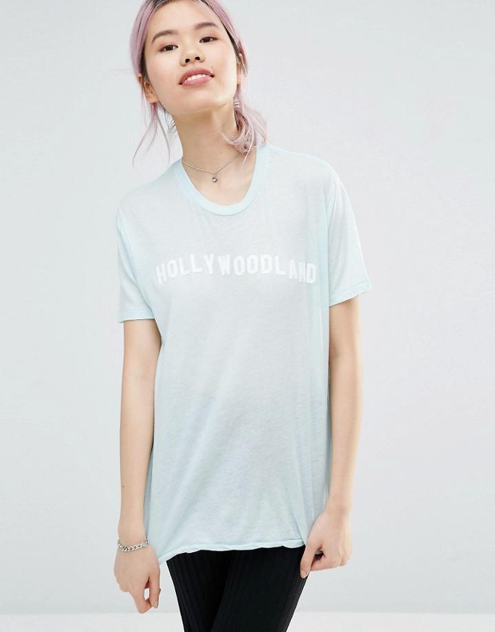 Wildfox Hollywoodland T-shirt - Rainy Day Blue