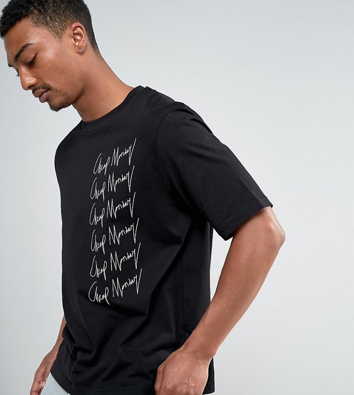 Cheap Monday T-shirt Logo Repeat - Black