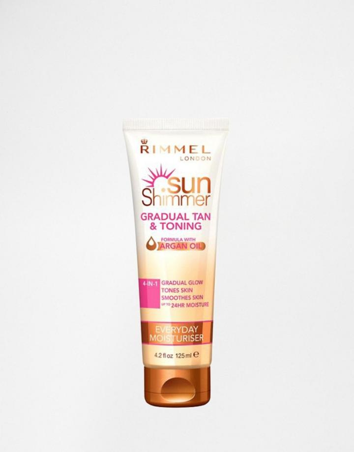 Rimmel London Sunshimmer Gradual Tan & Toning Lotion 125ml - Clear