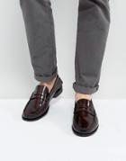 Dead Vintage Penny Loafers In Bordo Leather - Red