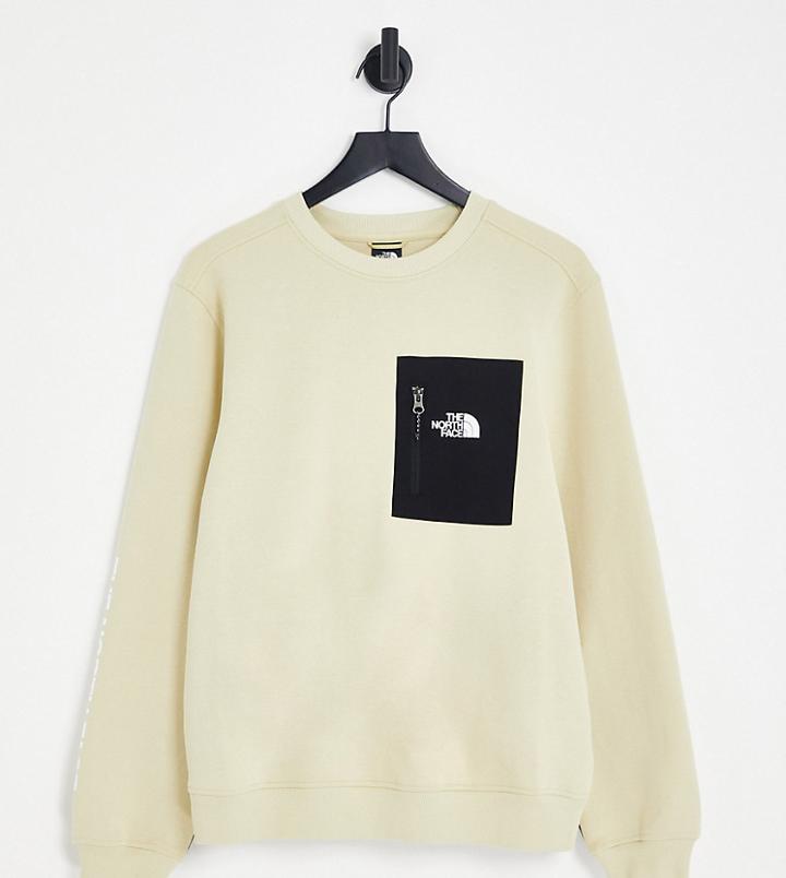 The North Face Tech Sweatshirt In Beige Exclusive To Asos-neutral