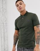 Polo Ralph Lauren Slim Fit Pique Polo In Khaki Green With Player Logo