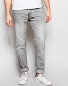 Pull & Bear Slim Jeans In Gray - Gray