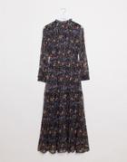 Vero Moda High Neck Maxi Dress In Floral-multi