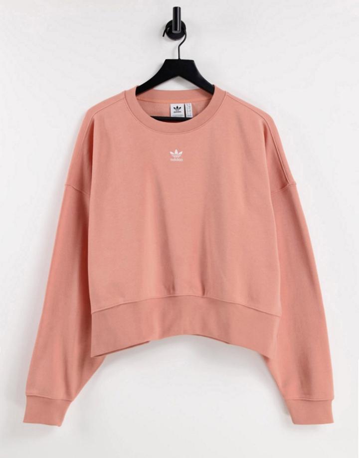 Adidas Originals Essentials Sweatshirt In Blush-neutral