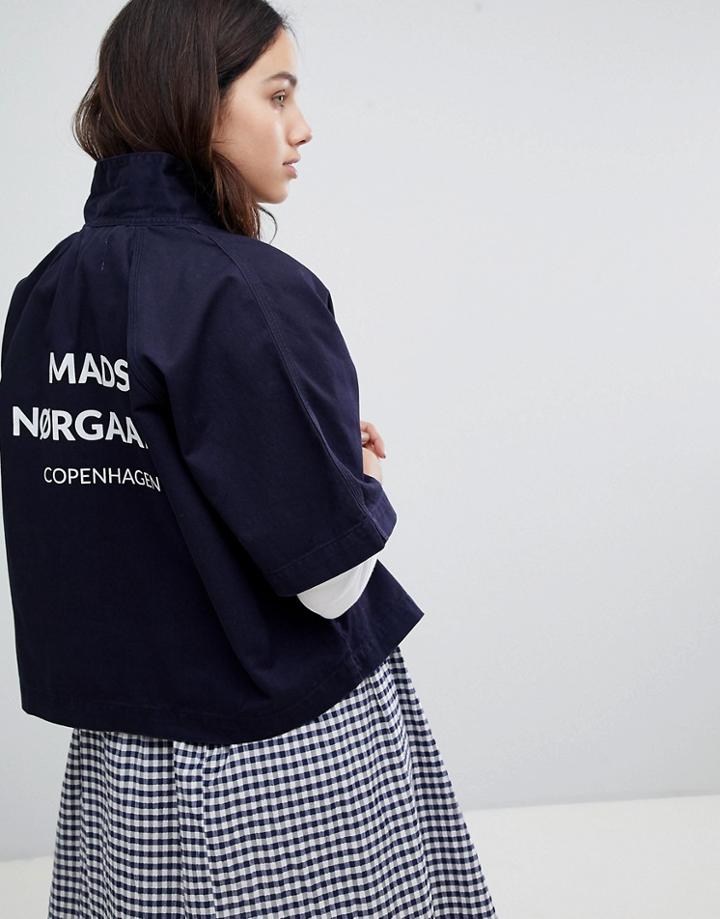 Mads Norgaard Cropped Workman Jacket - Navy