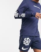 Nike Running X Cody Hudson Long Sleeve T-shirt In Navy