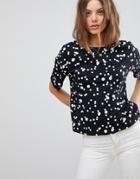 Esprit Polka Dot T-shirt - Black