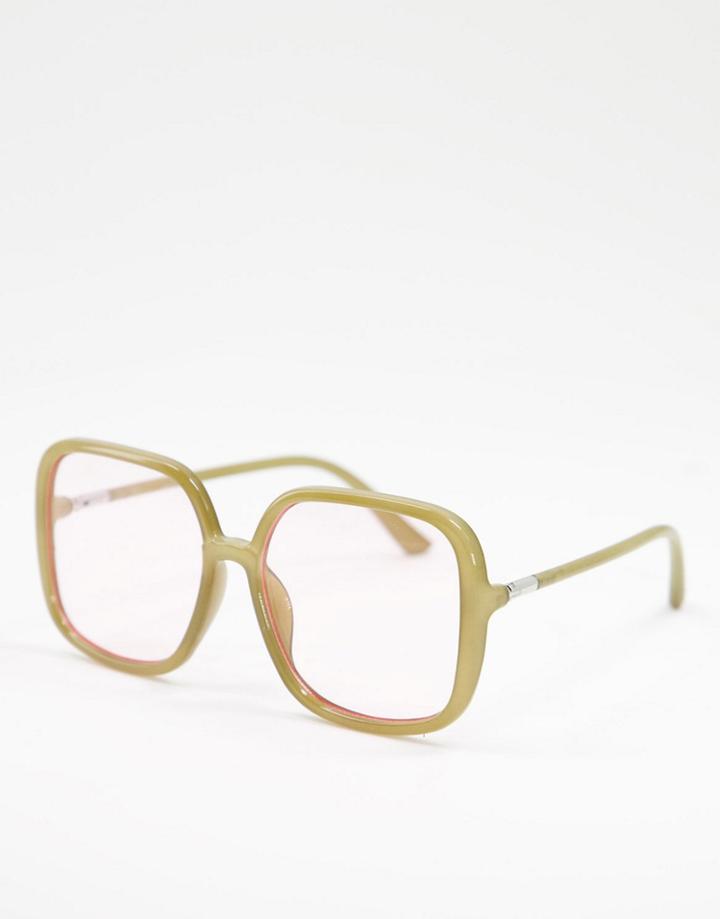 Madein 70s Collection Double Brow Sunglasses-brown