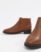 Truffle Collection Flat Chelsea Boots - Tan