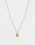Allsaints Heart Pendant Necklace In Gold