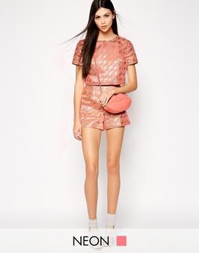 Lashes Of London Geo Jacquard High Waist Short - Pink