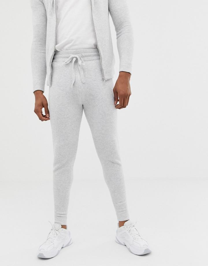 River Island Tracksuit Sweatpants In Soft Gray - Gray