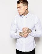 Religion Jersey Shirt In Regular Fit - White